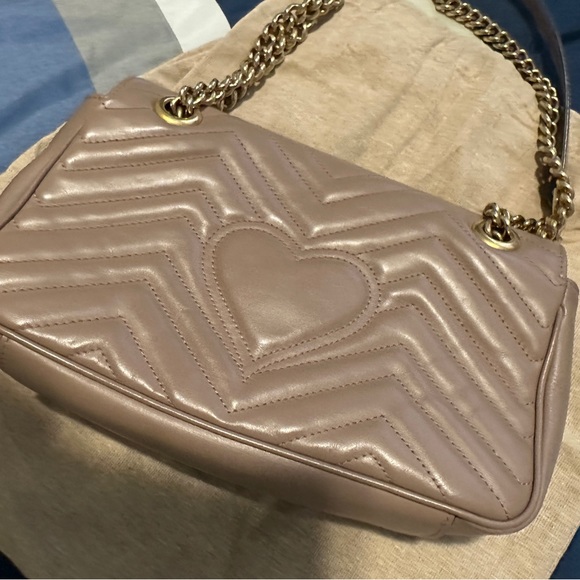 Gucci Marmont small shoulder/crossbody bag. Dusty pink leather - Picture 4 of 4